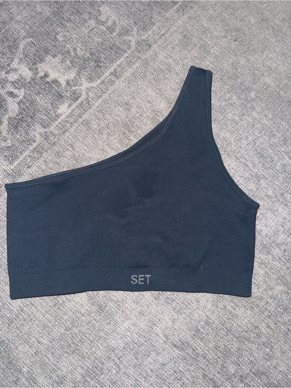 SET Active Sculptflex One Shoulder Bra in Navy